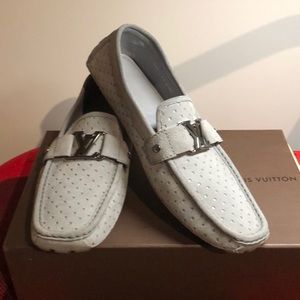 Louis Vuitton Grey suede Monte Carlo Driving shoe